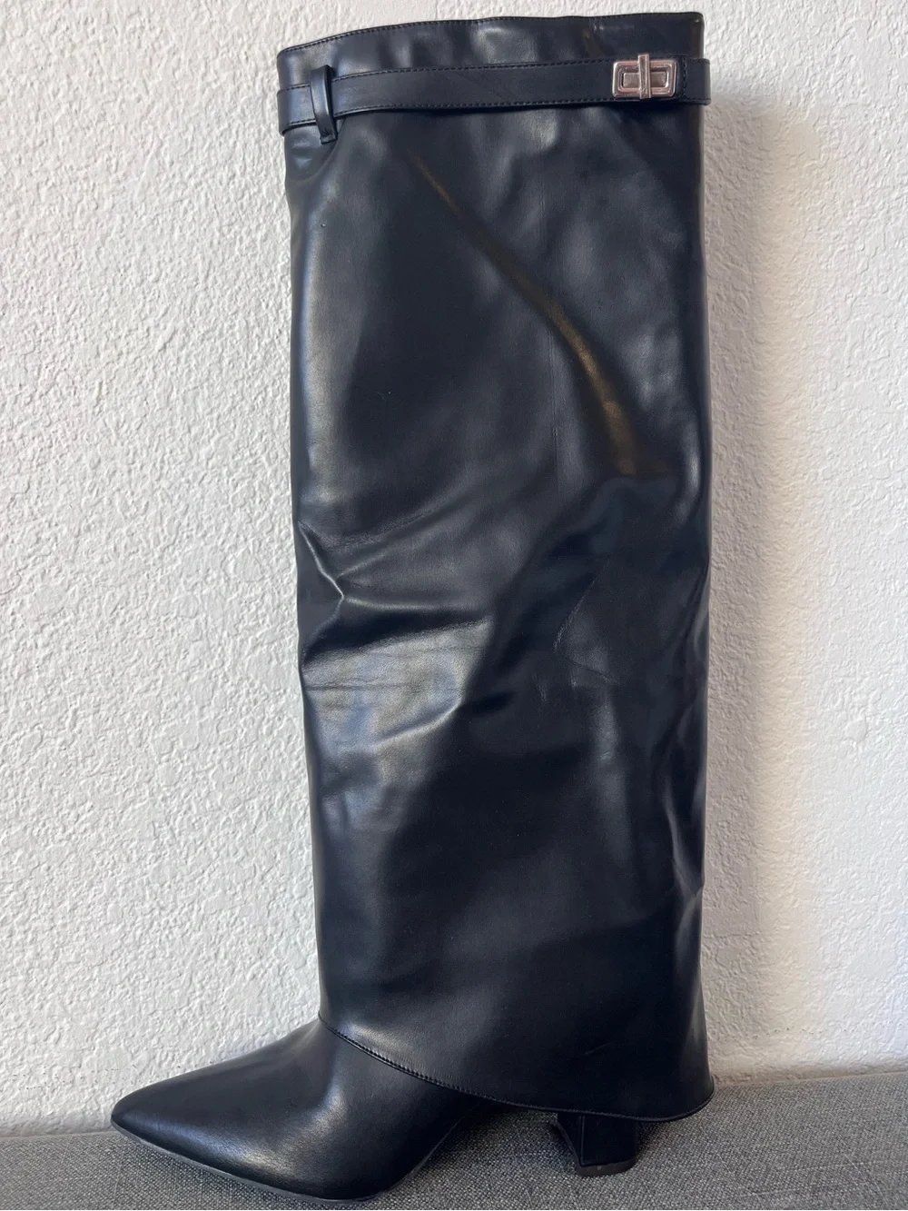 Berness Paislee Skirted Knee High Boot Black 6.5